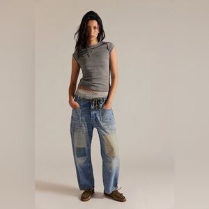 We The Free Moxie Pull-On Barrel Jeans 
Truest Blue Size29